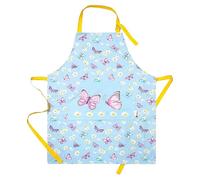 SiXsigma Sports Cooking Aprons for Women Men Chef Aprons for Home and kitchen Butchers BBQ, Bakers, Smoker Grill Aprons Large Pocket Christmas for Men and Women (Sky Blue Butterfly)