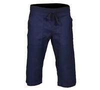 SiXsigma Sports Women's Shorts 3/4 Length Shorts for Women UK - Quick Dry Summer Cotton Pants Short for Gym, Casual & Sports for Women (UK, Numeric, 18, Regular, Regular, Navy)