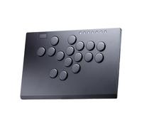 SIXSIR Leverless Arcade Stick Gaming Controller M16+ Large & Slim Aluminum Alloy Template - 16 Key Crystal Low-Profile Switches - Custom RGB Leverless Controller for PC/PS4/PS3/Switch
