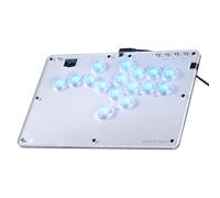 SIXSIR Leverless Controller R16 for Arcade Gaming Retro Rims Series - Thinner Size & Pinky Button(20.6mm) - 16 Keys Crystal Low-profile Switch - Custom RGB Controller for PC/Switch/PlayStation