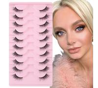 Sixstarhair Half Lashes Natural Cat Eye False Eyelashes 3d Faux Mink Lashes Demi Wispy Eyelashes 10pairs Reusable Corner Fake Lashes