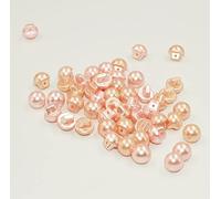 Sixstore 10mm Buttons Round Domed Sewing 50pcs Faux Pearl Buttons Baby Buttons for Cardigans Semi-Circular Knitting Buttons Decorative Buttons for Shirt Skirt, Rose Gold