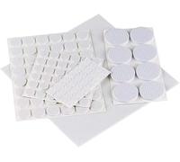 Sixstore 125 Pieces Assorted Furniture Felt Pads Heavy Duty Round White Floor Protectors Great for Chairs Sofas Table Legs Premium Quality Self Adhesive Protect Your Wood Floors and Reduce Noise