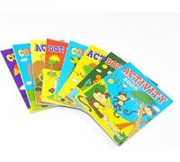 Sixstore 16 Mini Colouring Books, Activity and Dot to Dot A6 Size Book for Kids Party Bags Fillers Toys, Entertaining Travel Activities and Party Favours, Jungle, Birds, Animals, Safari