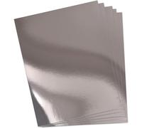 Sixstore 20 Sheets A4 Metallic Card 250 GSM, Craft Supplies for Kids, Ideal for Craft Activities and Decoration Making (Silver)