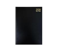 Sixstore 2026 A5 Day to Page Colour Fashion A5 DAP Diary, Day A Page Desk Diary Ribbon Marker, Black