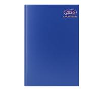 Sixstore 2026 Appointment Week to View A5 Diary, A5 WTV Planner Hardback Cover Casebound, Hourly Appointment Slots from 9:00 to 17:30 Monday to Friday, Blue