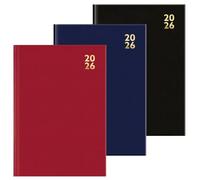 Sixstore 2026 Diary A5 Week to View A5 WTV Classic Business Planner, Agenda and Journal Organiser Ribbon Marker Year Planning 1 Diary Sent at Random