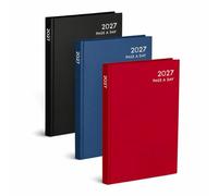 Sixstore 2027 A5 Day to Page Colour Fashion A5 2027 DAP Diary, Day A Page Desk Diary Ribbon Marker, Full Page for Every Day, 1 Colour Sent at Random