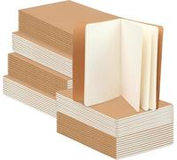 Sixstore 48 Pack Small Kraft Blank Notebook Bulk Set, Journals for Kids, Artists, Drawing, Sketchbook, Office Supplies, Unlined Size: 5.1 x 3.5 inch (9 x 13 cm), 22 Sheets Each (44 Pages)