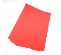 Sixstore A4 Coloured Paper, Card 50 Sheets Assorted Colours, Real 200GSM, Crafting and Decoratin, Art Paper (297 x 210mm) (Red)
