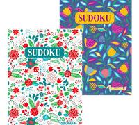 Sixstore A5 Floral Sudoku Travel Size Puzzle Books, Set of 2