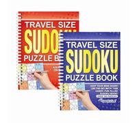 Sixstore A5 Spiral Bound Travel Size Sudoku Puzzle Book, Set of 2