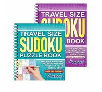 Sixstore A5 Spiral Bound Travel Size Sudoku Puzzle Book, Set of 2
