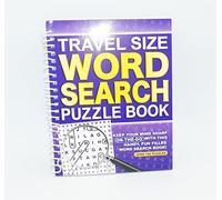 Sixstore A5 Spiral Bound Travel Size Word Search Puzzle Book, Brain Teasers Wordsearch (Purple)