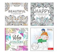 Sixstore Colour Therapy Relaxing Anti-Stress Adult Colouring Books - Set of 4 -Choose Your Set (Set 10)