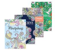 Sixstore Colour Therapy Relaxing Anti-Stress Adult Colouring Books - Set of 4 -Choose Your Set (Set 7)