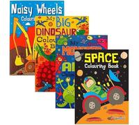 Sixstore Relaxing Antistress Kids, Adult Boys Colouring Books, Size A4, Set of 4 Coloring Books in Assorted Art Pattern Designs