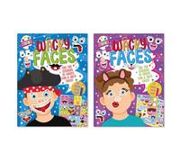 Sixstore Set of 2 Funny Faces Sticker Book,Kids Sticker Book, Ages 3 Years Plus, Wacky Face