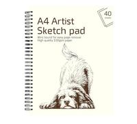 Sixstore Sketch Pad, A4 Sketch Book 100 g/m² Thick Paper, 80 Pages / 40 Sheets Spiral Bound Sketchbook 1 Pack, Puppy