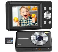 SIXTARY Digital Camera FHD 1080P 44MP Camera Digital Camera with 2.4 Inch LCD Rechargeable 16X Digital Zoom, Portable Digital Camera for Teenagers, Children, Beginners (1 x Battery)