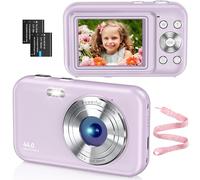 SIXTARY Digital Camera FHD 1080P 44MP Ultra Thin Camera Digital Camera with Batteries Simple and Portable Digital Camera for Children / Boys / Girls / Students / Beginners / Seniors (Purple)