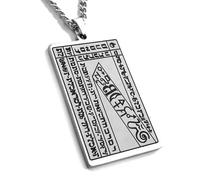 Sixth 6th Book Moses (Seal 2, Choir of Hosts, Fortune and Blessings) Talisman with Chain and Grey Burlap Pouch