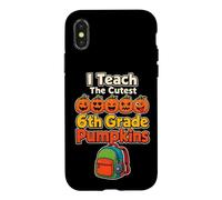 Sixth 6th Grade Teacher I Teach The Cutest Pumpkins Case for iPhone X/XS