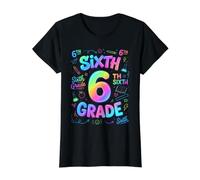Sixth Grade Back to School Tie Dye 6th Grade Teacher Kids Value Graphic T-Shirt, Women, Black, L