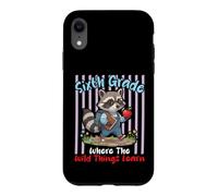 Sixth Grade Where The Wild Things Learn Raccoon Student Case for iPhone XR