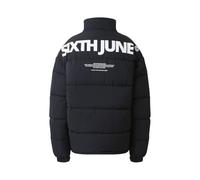 Sixth June Men's Down Jacket Logo Print Black L, black, L