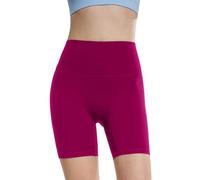 Sixth Pandas Shapewear, Shorts For Women Butt Lifting Body Shaper Shorts High Waisted Seamless Girdles Under Dress (Purple red,S)