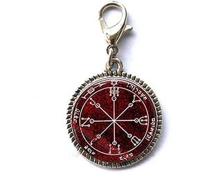 Sixth Pentacle of Mars Defence Talisman Solomon Seals Occult Ritual Ceremonial Magick Amulet Friend Gift Bracelet Pendant Zipper Pull Charm with Lobster Clasp Art Photo Zipper Pull Jewelry