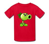 Sixtion Age 7-16 Kid's Plants Vs. Zombies Peashooter 100% Cotton Tee Shirt Small