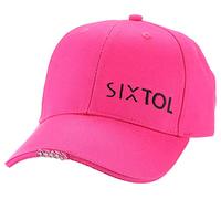 SIXTOL B-Cap Baseball Cap with LED Light 25 lm | Charging via USB | Universal Size, Pink