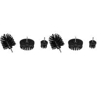 SIXTOL CAR DETAILING DRILL BRUSH 3 HARD | 3-Piece Drill Brush Set | Hard Bristles | Wheel, Undercarriage, Engine Cleaning | Versatile Use (Pack of 2)