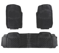 SIXTOL CAR MAT UNI SET 2 | Universal Rubber Car Mats | 3-Piece Set | Front & Rear Mats | PVC Material | Compatible with Most Vehicles