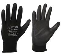 SIXTOL GLOVE PE-PU 10 | Polyester Work Gloves | Partially Dipped in Polyurethane | Size 10 | Protective Gloves | Work Safety
