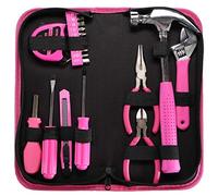 Sixtol Home Pink 20pc Tool Kit - Pink Tools for Ladies - 20pcs Home Tool Set in Plastic Case
