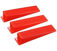 SIXTOL Level System Wedge Floor Leveling Wedges | Tile Levelling | 100pcs Reusable Red Wedges | Bathroom | Kitchen