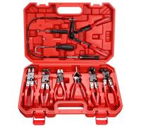 SIXTOL Mechanic Hose CLAMP Set 9 Hose Clamp Pliers | 9 Pieces | Car Repair | Workshop Tools | in a Plastic Case