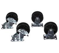 SIXTOL MECHANIC TROLLEY ROGER | Replacement Roller Set for Tool Trolley | 4 Wheels with Brake