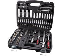 SIXTOL Tool Set 94 Socket Set 94pcs | Garage Tools | Ratchet Set | Tire Change | in a Case | Carbon Steel