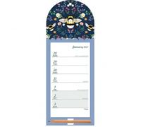 Sixtore Art Deco 2027 Magnetic Weekly Calendar | Fridge-Mount Organiser with Tear-Off Pages, Pencil & Vintage-Inspired Design Week to View Pad, Bee