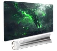 SIXTORE Premium Board Game 24x14in TCG Playmat Compatible for OCG CCG RPG MTG Play Mats,Mousepad Desk Mat (040322-Green Dragon)