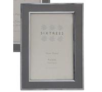 Sixtrees 2-102-57 Abbey Silver Plated with Inlay 5 x 7-inch Photo Frame, Pewter Colour