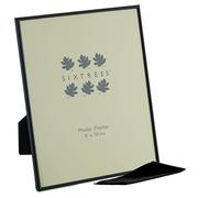 Sixtrees Cambourne 3-400-80 Satin Black Metal 10x8 inch Photo Frame - Complete with microfibre polishing cloth.