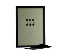 Sixtrees Elite 2-122-A4 Black Metal A4 Photo Frame. Wide profile, satin finish, real glass. Complete with microfibre polishing cloth.