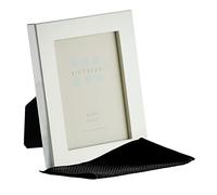 Sixtrees Elite Square Edge Silver Plated 2x3 inch (51x76mm) Photo Frame Complete with microfibre polishing cloth.