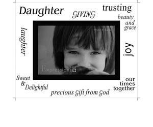 Sixtrees Moments Bevelled Glass Daughter 6 x 4 Photo Frame
